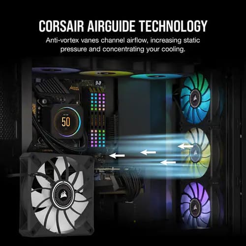Corsair iCUE ML120 RGB Elite 120mm Cabinet Fan (Single Pack)